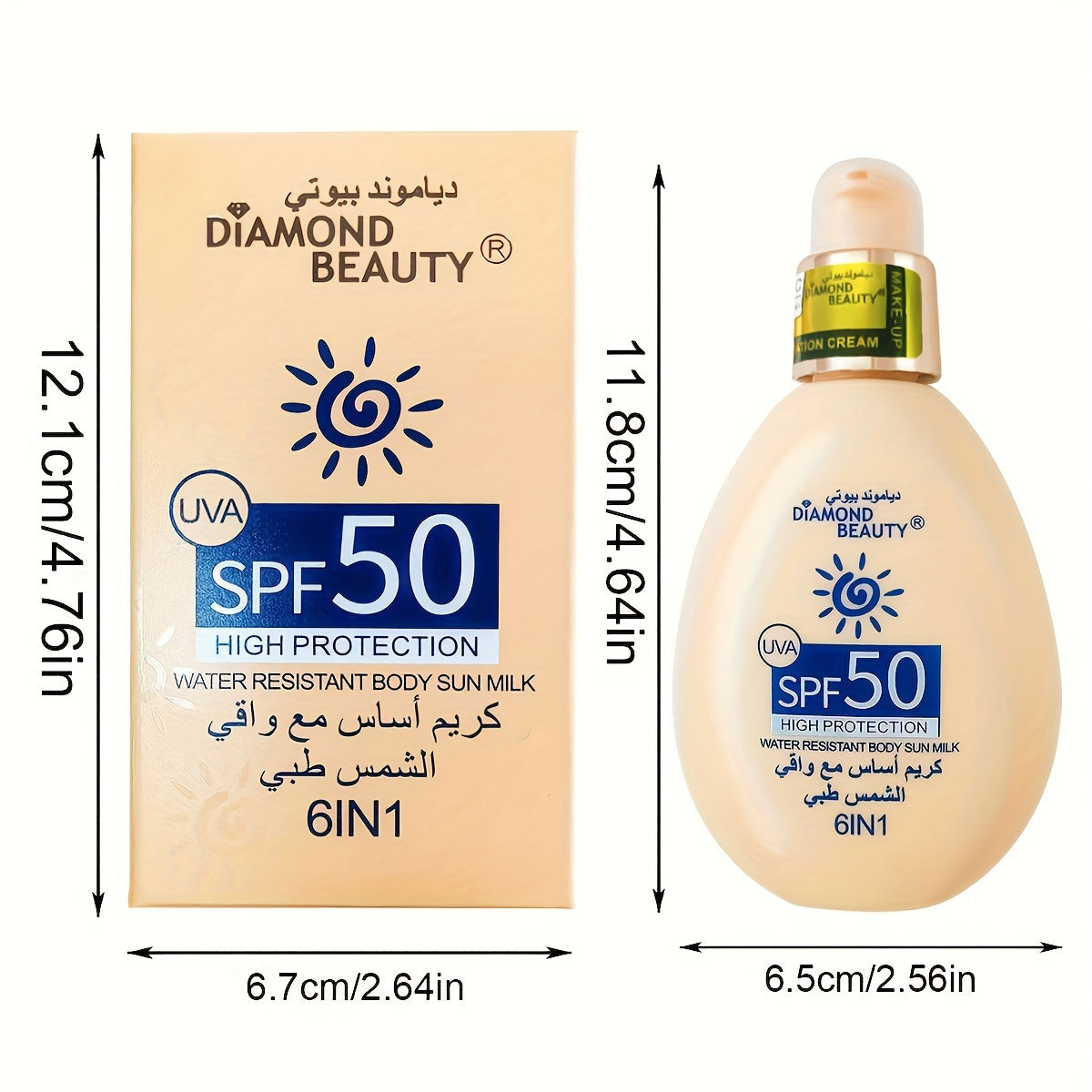 Diamond Beauty كريم أساس 2×1 – SPF50 💎